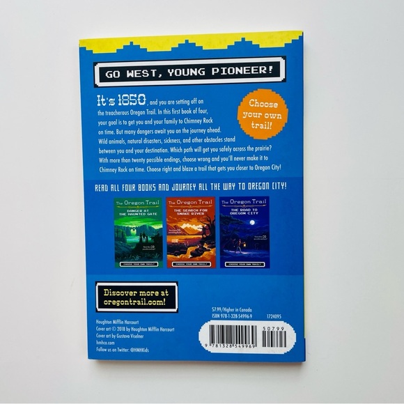 🎯3/$10 Softcover Paperback Book The Oregon Trail: The Race to Chimney Rock - Picture 3 of 6